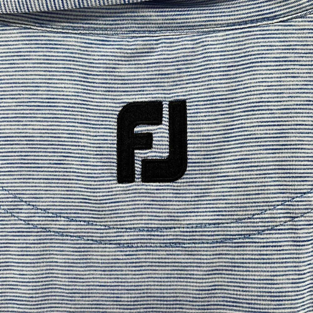 FootJoy FJ Performance Golf Polo - Blue/White Stripes - XL - Picture 6 of 6